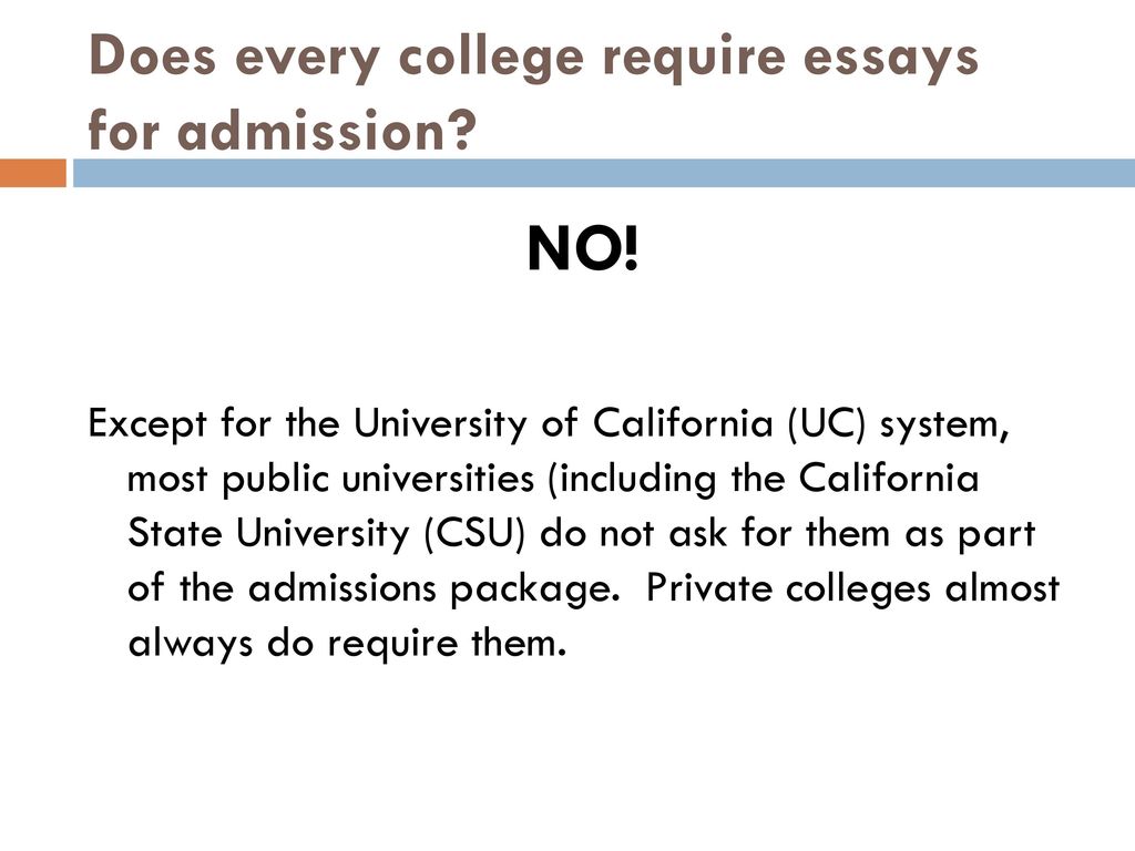 do csu applications require an essay
